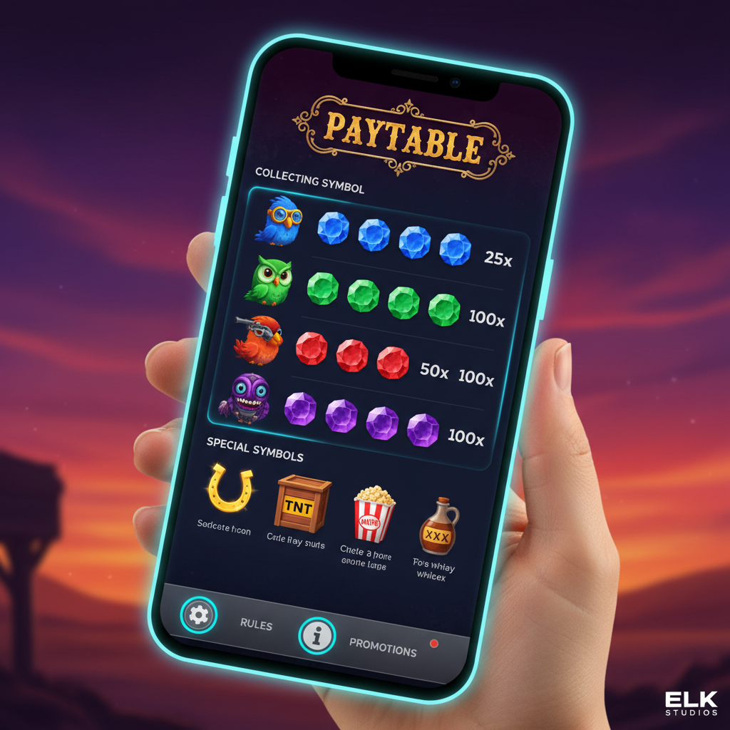 Pirots 3 - utbetalningstabell på mobil